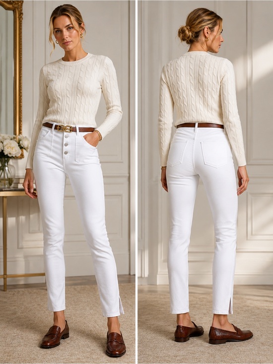 Polo Ralph Lauren Denim - Polo Ralph Lauren Tompkins High Rise Skinny Ankle Jeans White Size 31 NWT